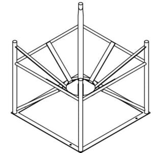 Stand for Norwesco 300 and 500 Gallon 45 Degree - 12" Clearance