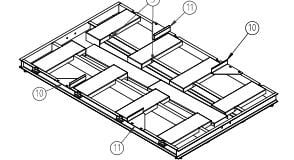 Skid for Models FM3250-88E, FM3750-88S and FM4250-88S with End Drain Sump