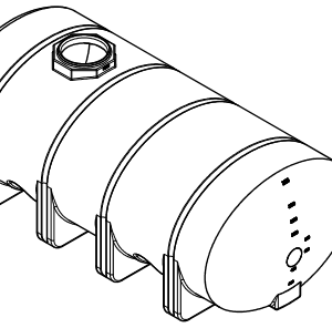 1635 Gallon Elliptical Leg Tank