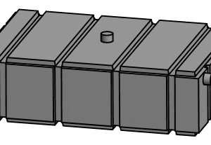 250 Gallon Rectangle Flat Bottom Utility Tank