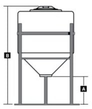 Stand for 35 Gallon Cone Bottom Inductor Tank